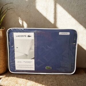 23. NWT Lacoste Full Sheet Set (Vintage Indigo)